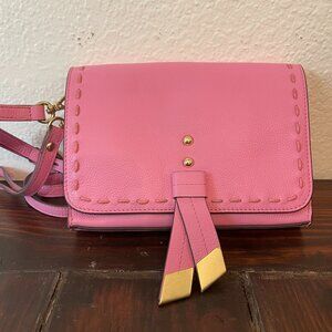 Lodis Leather Pink Crossbody Bag